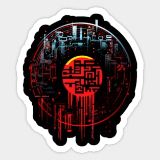 Techno abstract Sticker